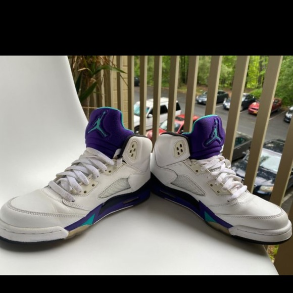 Retro Air Jordan 5 “Grape Fresh Princes” Size 7y - Picture 3 of 5
